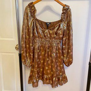NWT Paige Noah Floral Metallic Mini Dress